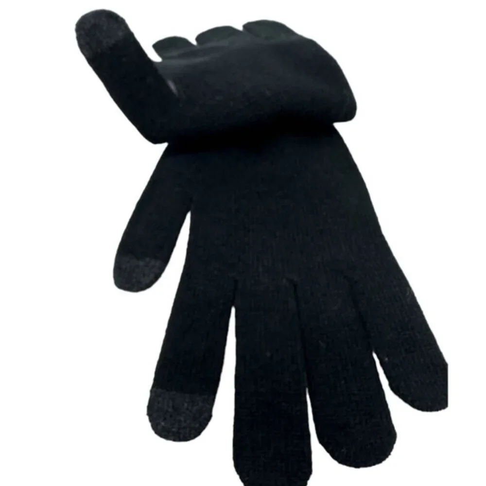WE Texting Touchscreen Gloves Winter Warm Stretch Knit Women Men Black OS Unisex